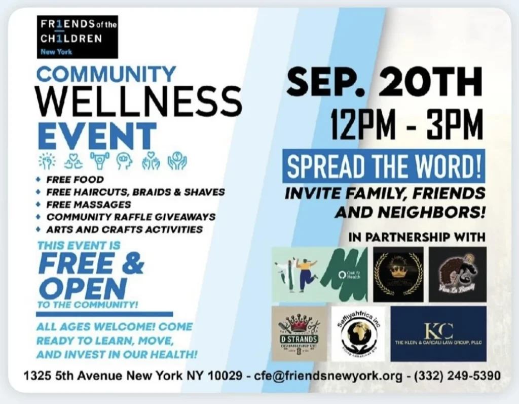 A flyer for a September 20, 2025, event hosted by Friends of The Children New York.